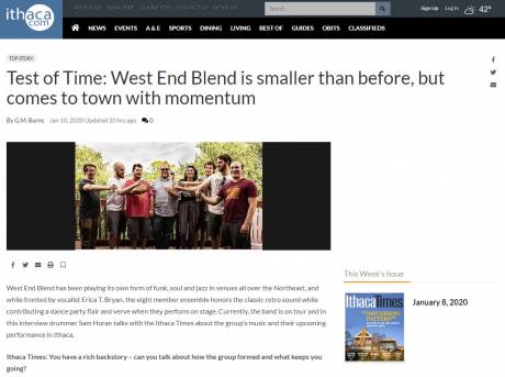 Test of Time: West End Blend is smaller than before, but comes to town with momentum - Ithaca Times